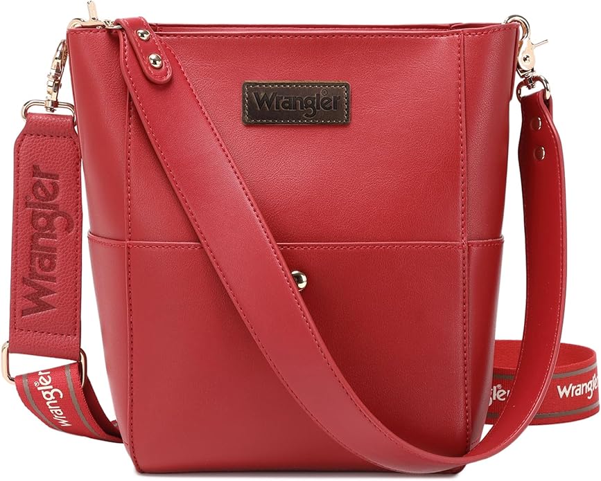 Wrangler Crossbody Bucket Handbag with Guitar Strap