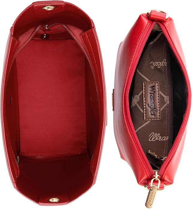 Wrangler Crossbody Bucket Handbag with Guitar Strap - Image 5