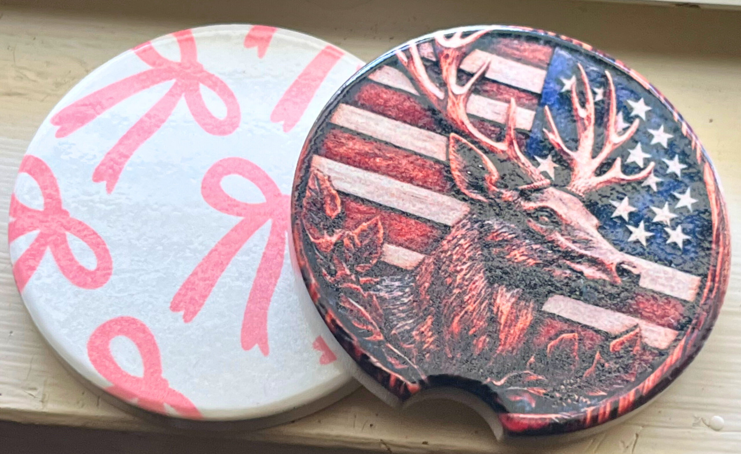 Country Girl's Car Coaster Set