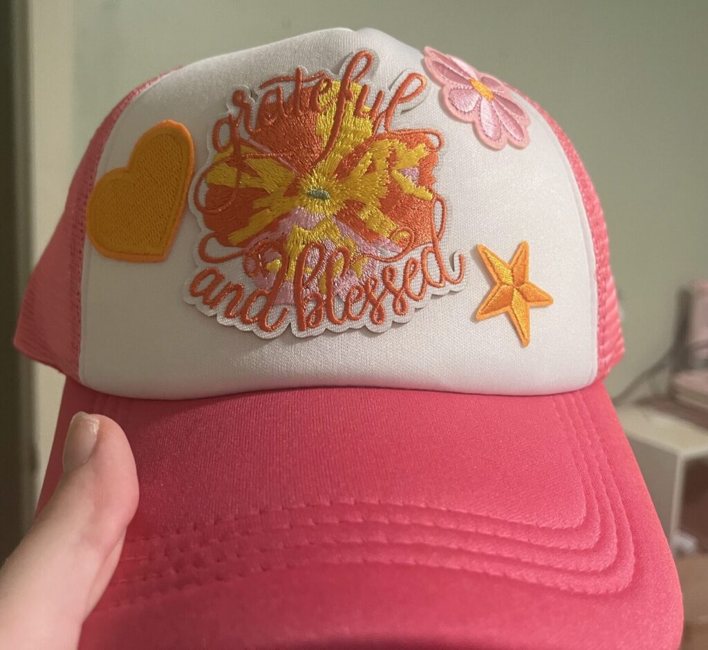 Grateful and Blessed Pink Trucker Hat