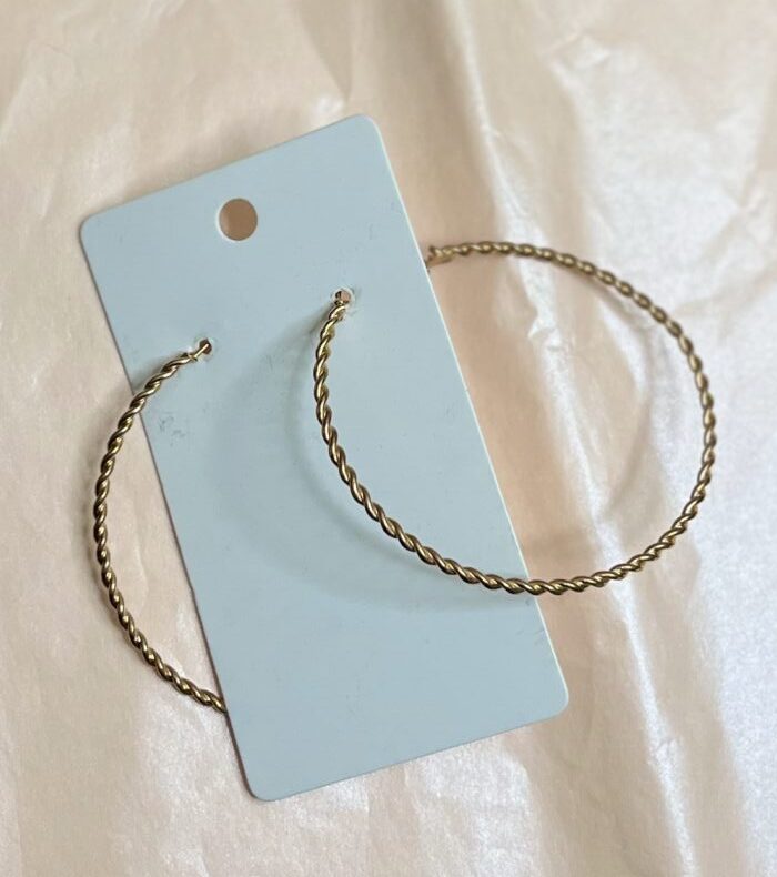 Braided Gold Hoop Earrings