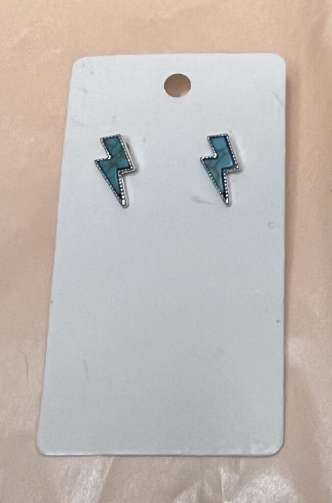Lightning Bolt Stud Earrings