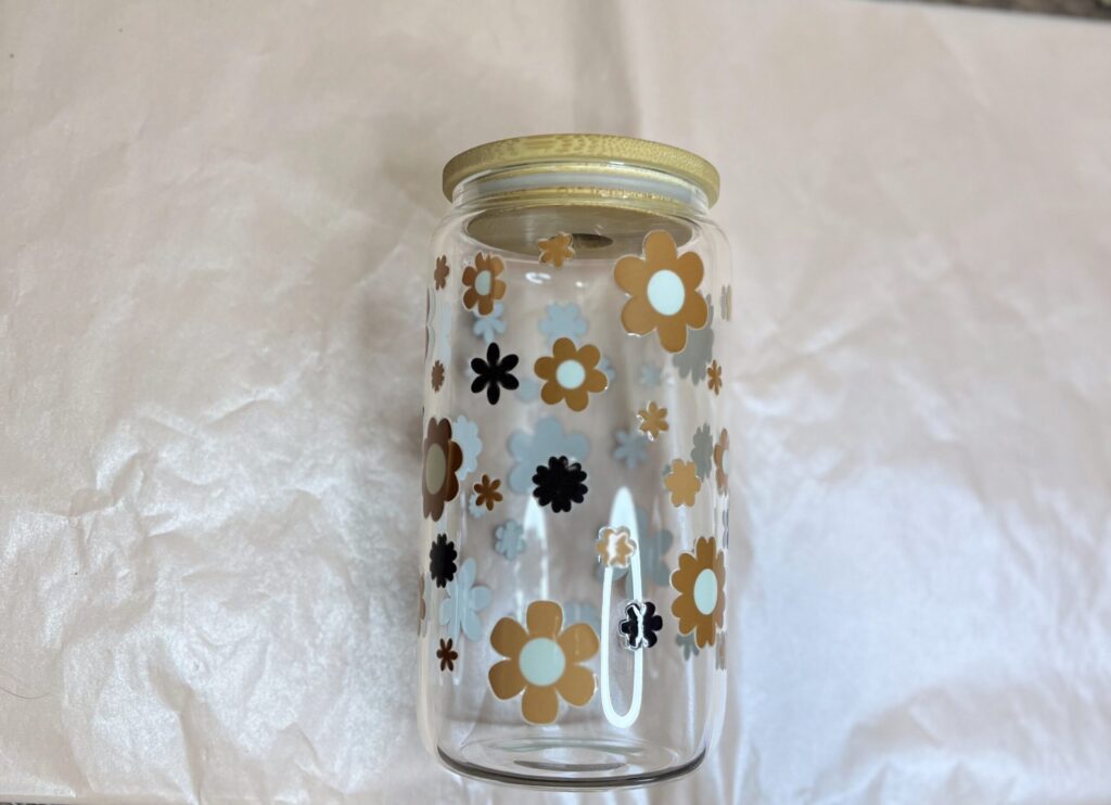 Brown Floral Cup
