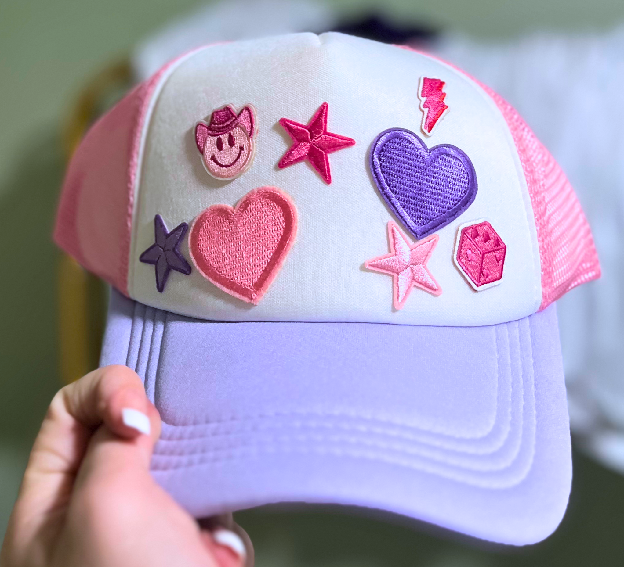 Trucker Hat- Pink and Purple